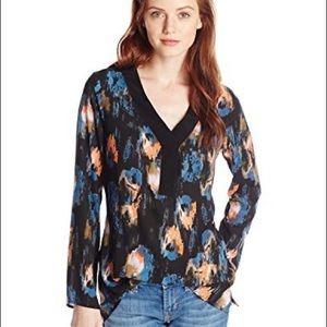 NWT NYDJ NYDJ Women's Petite Printed Tunic In Black Ikat size xs